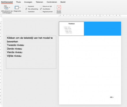 Ontwerp maken voor een hand-out in PowerPoint
