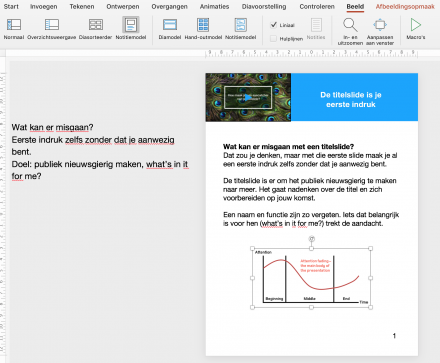 Hand-out maken van PowerPointpresentatie
